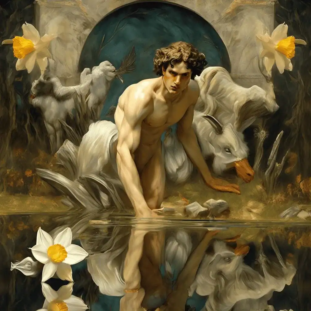 Narcissus and Echo – Placido Costanzi